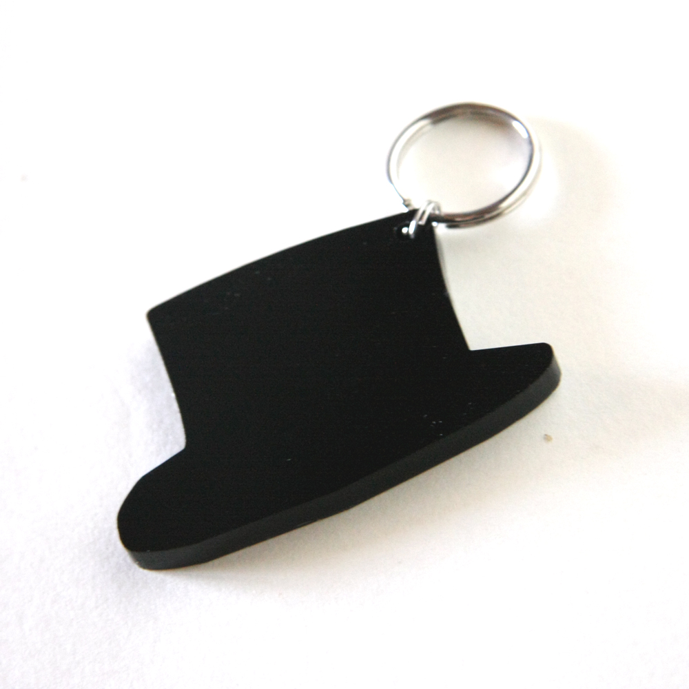 Top Hat Keychain - For Him - Unisex Gentlemen Elegant